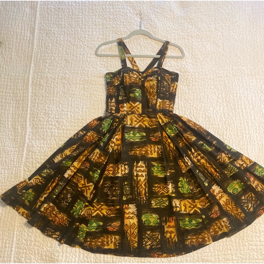 VINTAGE 1950’s KAMEHAMEHA Hawaiian Dress Rockabilly/Tiki/Hawaiian/Pinup